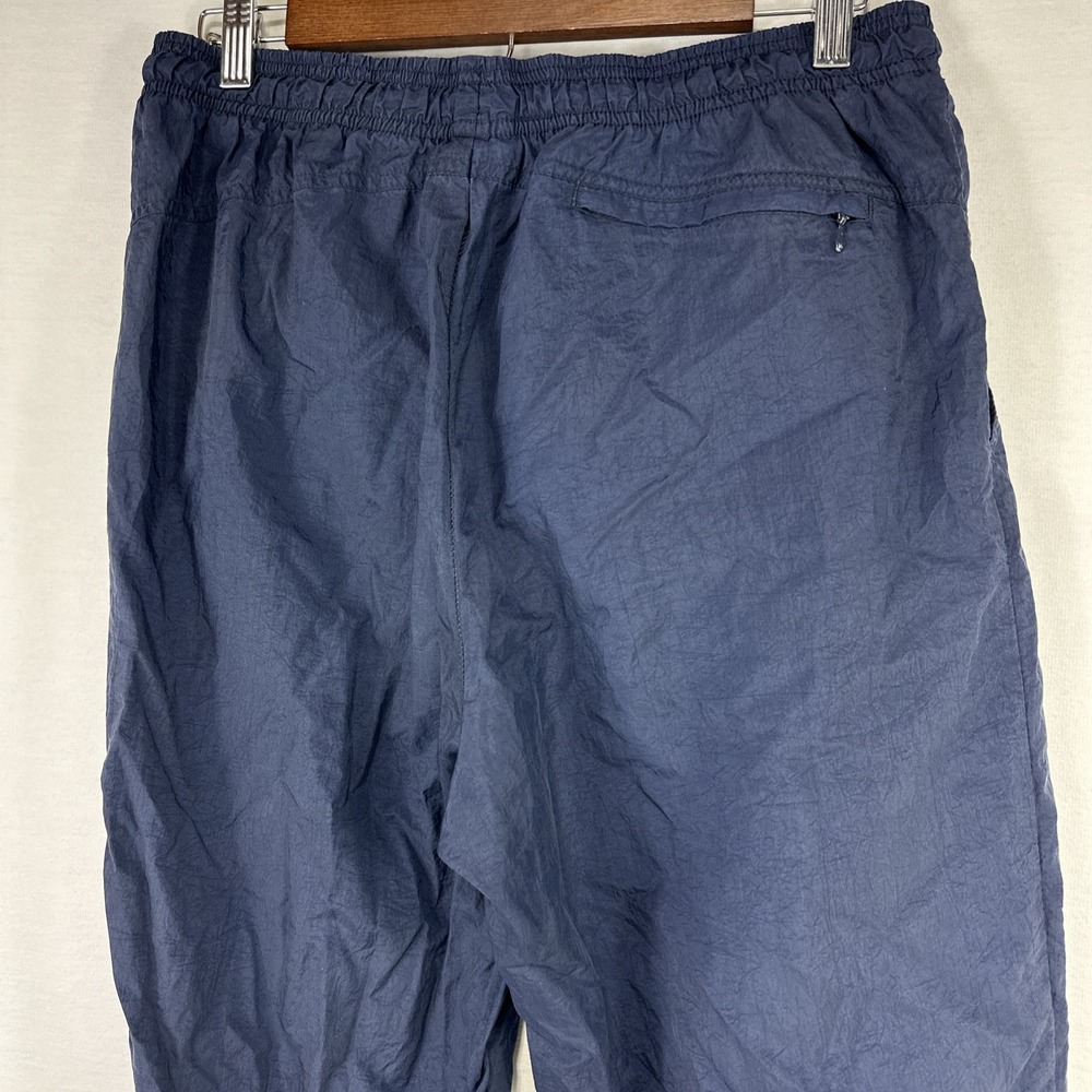 Vintage‎ Nike Track Pants Men's Large Navy Blue Swoosh Windbreaker Y2K 90s - Picture 9 of 11